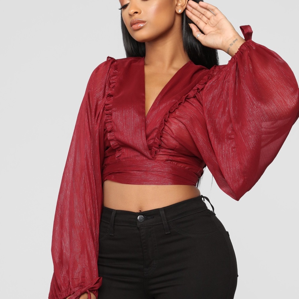 Metallic Emotions Tie Top